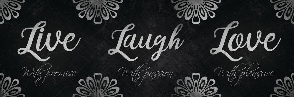 BW Live  Laugh Love Motivational Typography