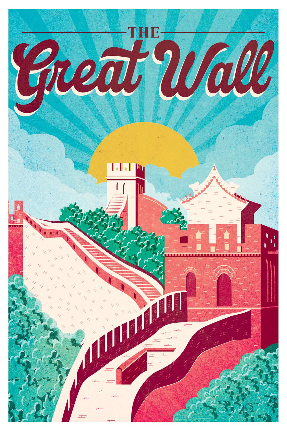 The Great Wall Tourism Vintage Poster