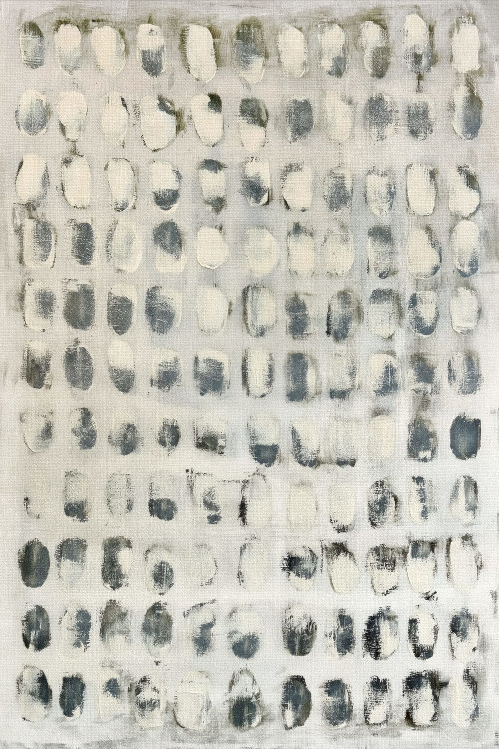 Monochrome Oval Dot Grid Abstract