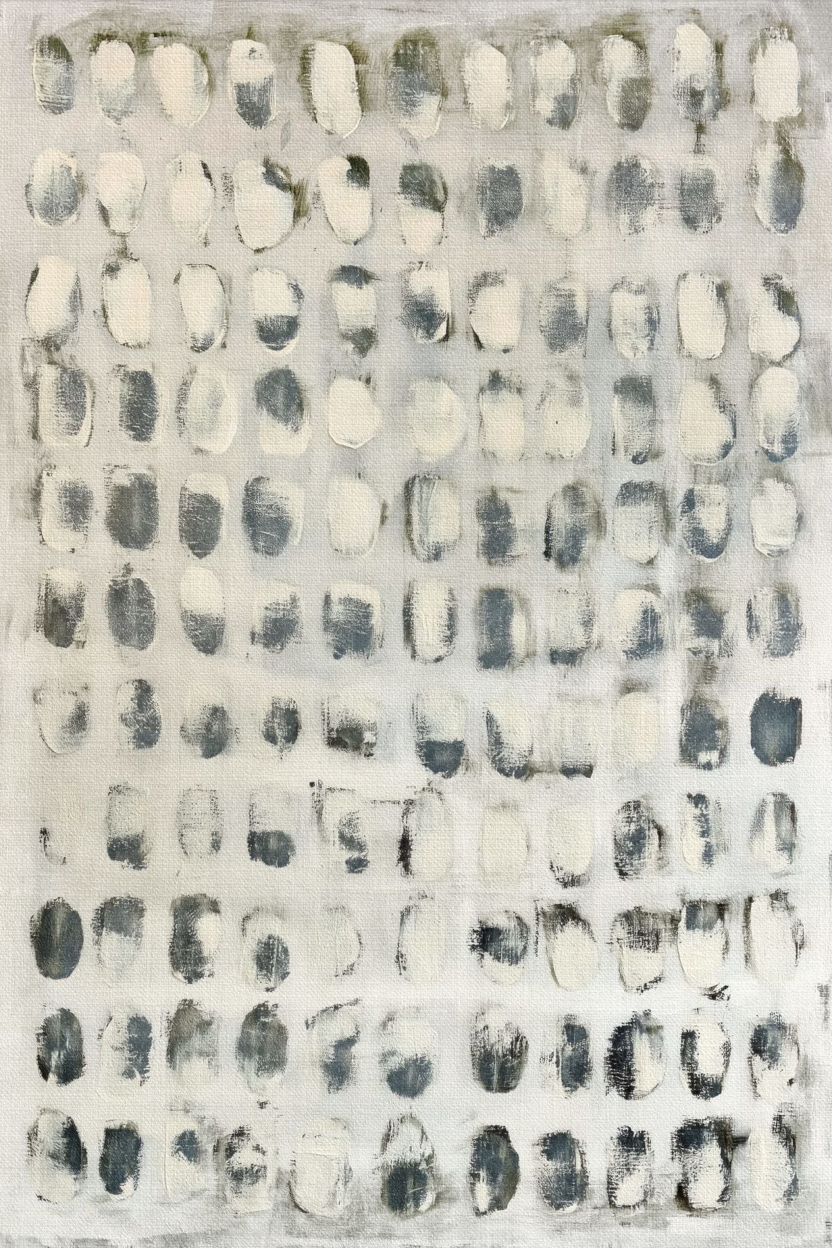 Monochrome Oval Dot Grid Abstract