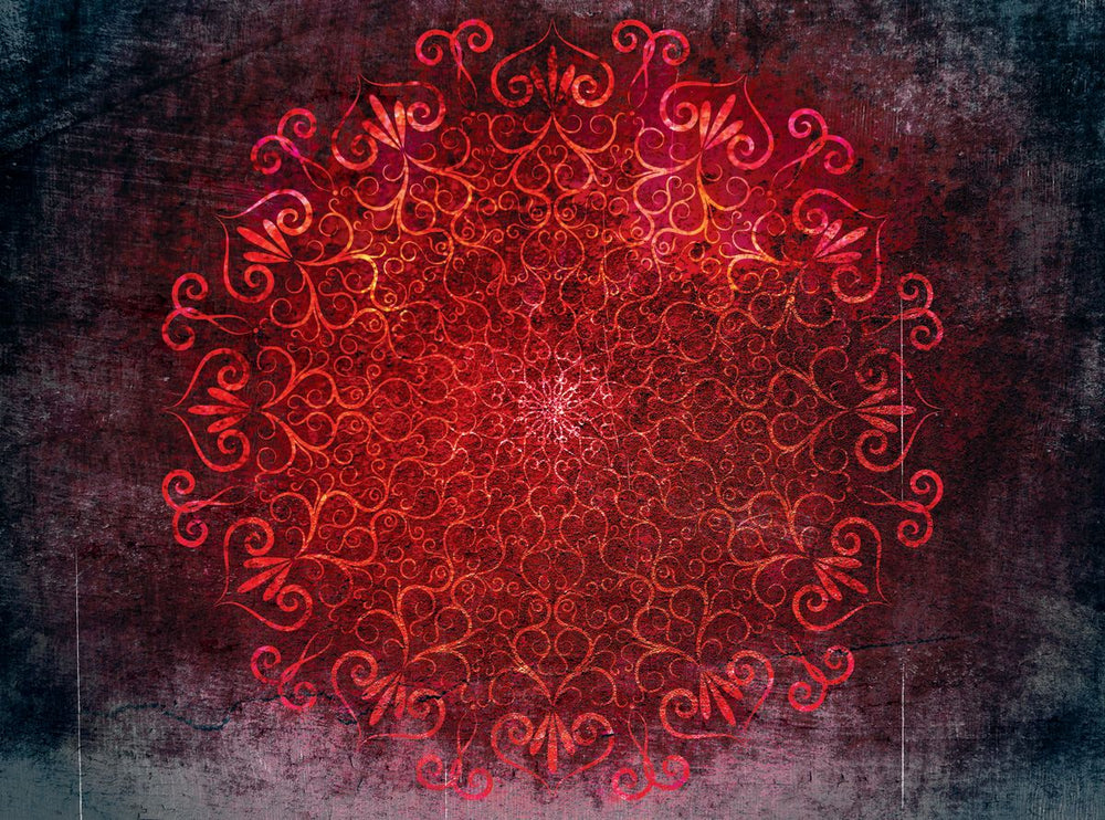 Glowing Red Mandala