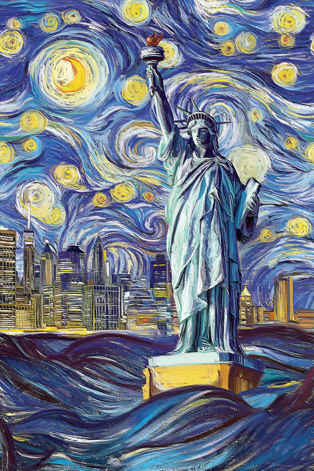 Statue Of Liberty Starry Night