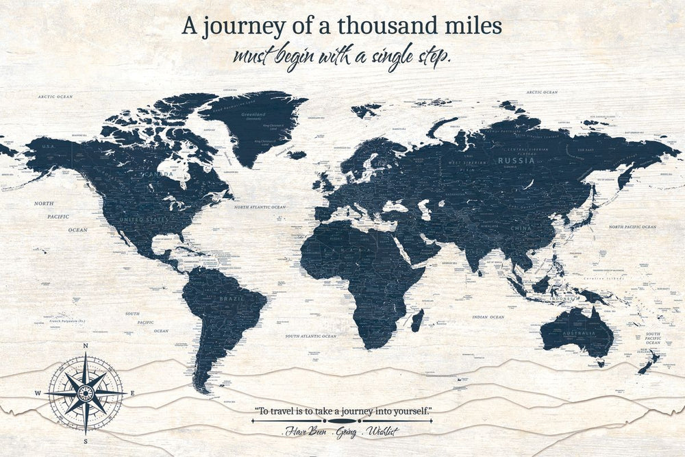 A Journey I Push Pin World Map