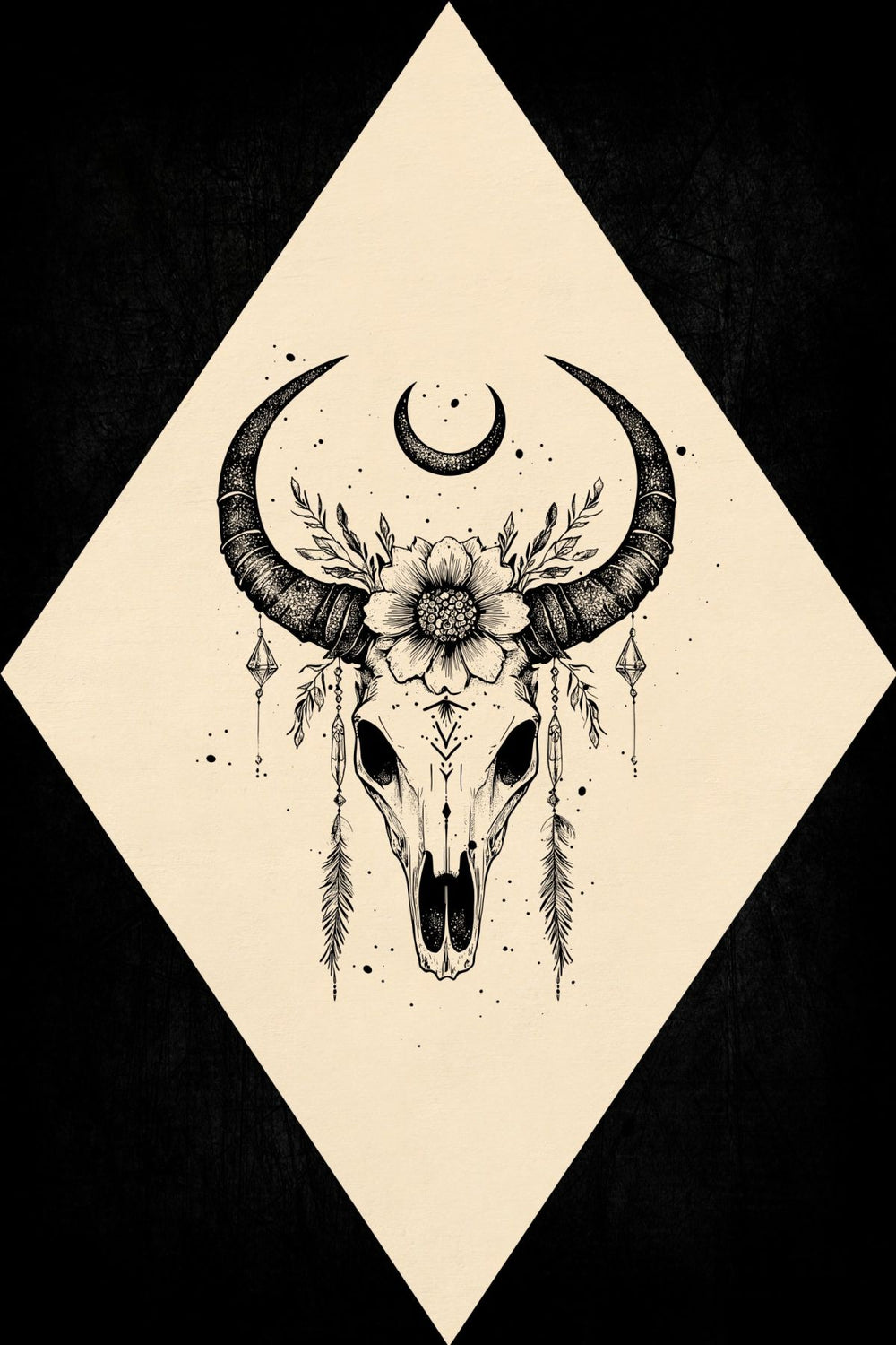 Gothic Celestial Skull