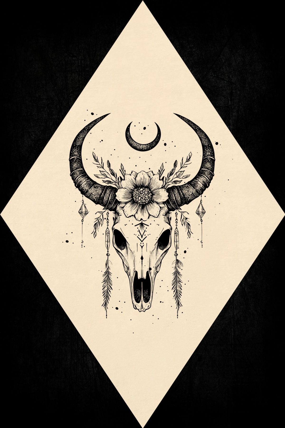 Gothic Celestial Skull
