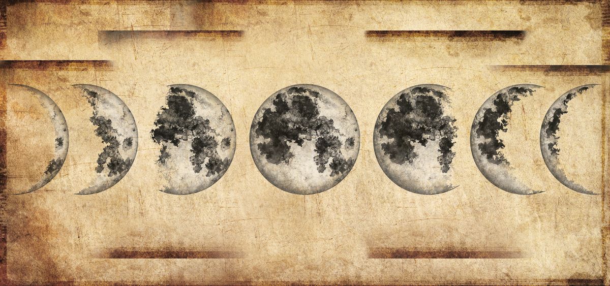 Grunge Moon Phases