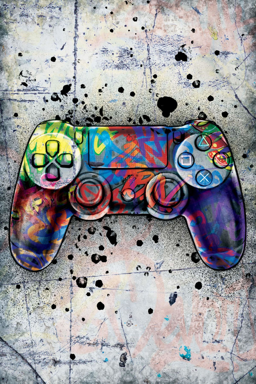 Playstation Controller Graffiti