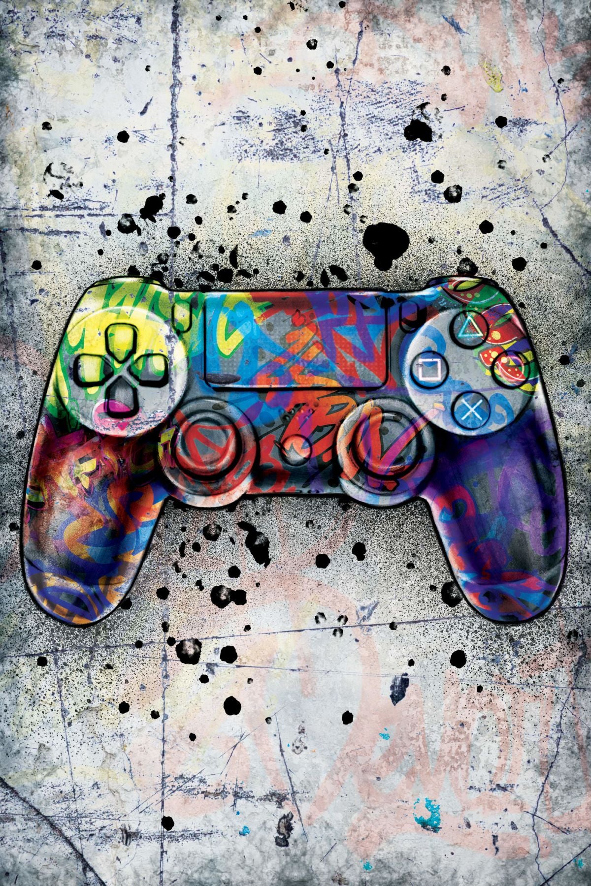 Playstation Controller Graffiti