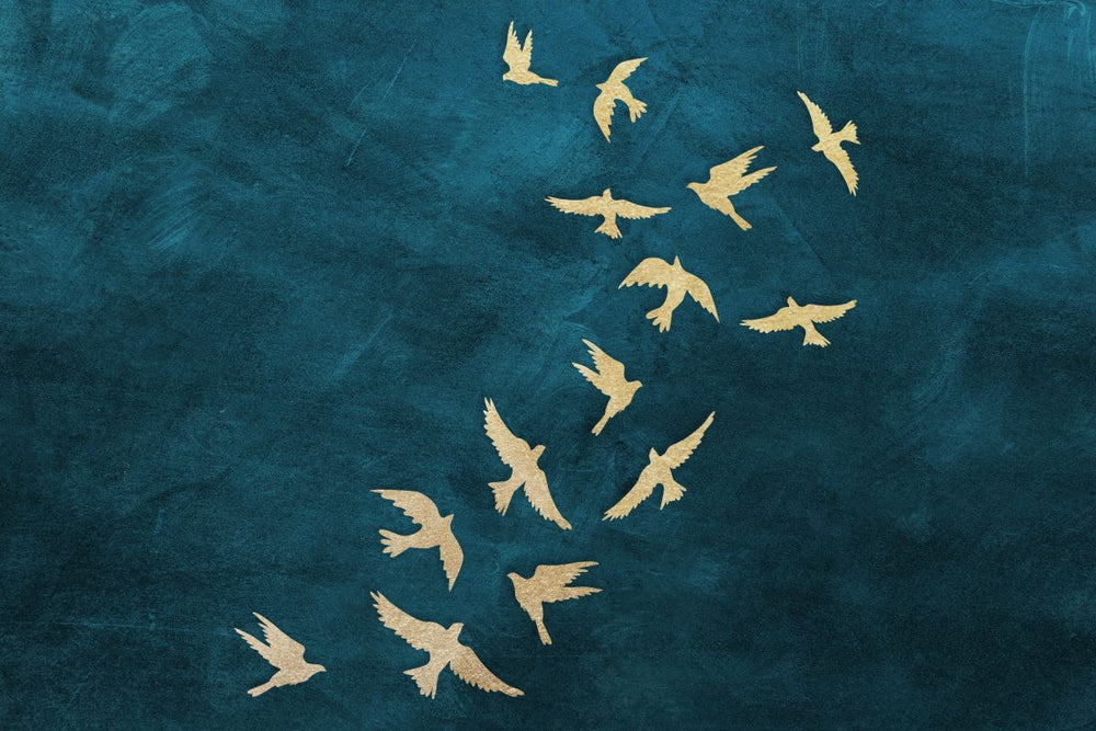Golden Birds At Night