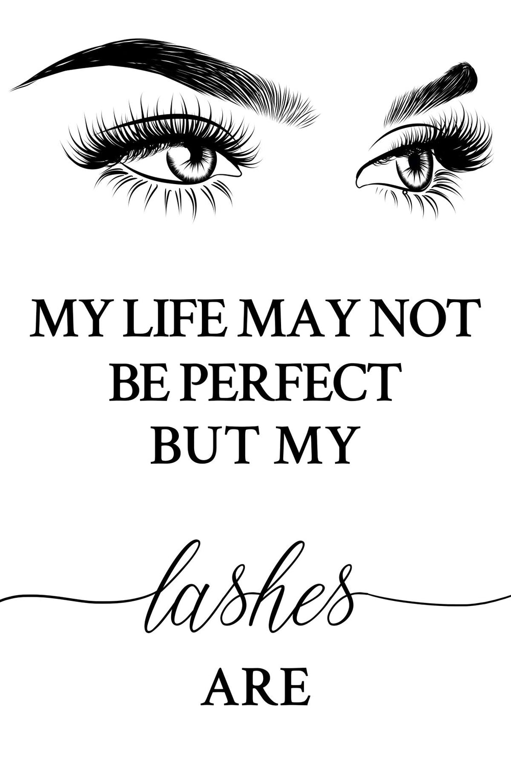 Perfect Lashes Typography