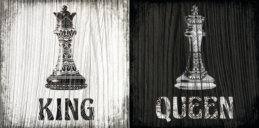 Chess King And Queen Typography