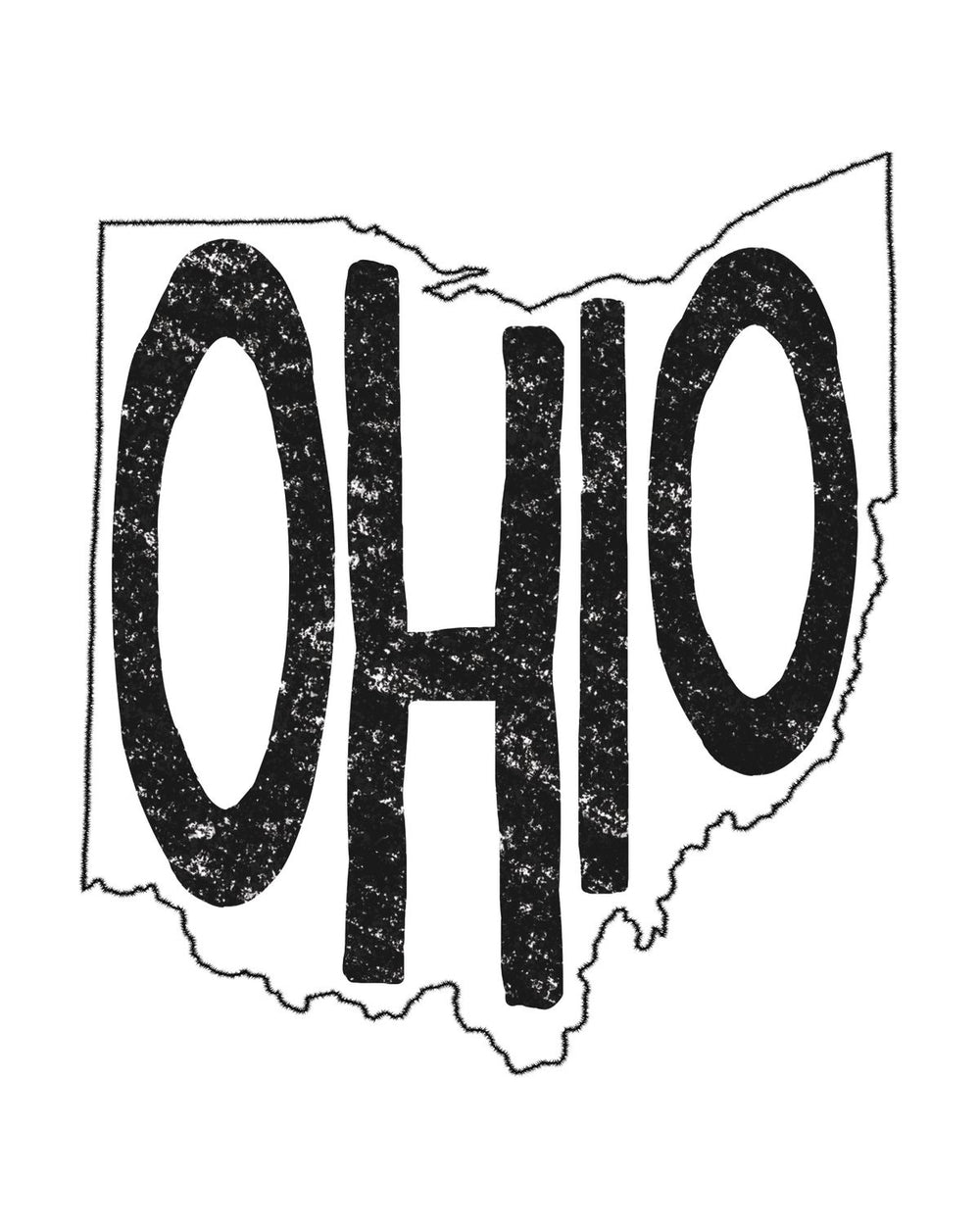 Ohio Minimalist State Map