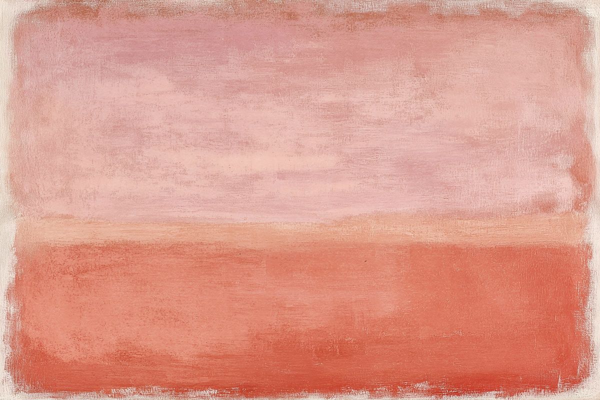 Pink and Orange Color Field Abstract