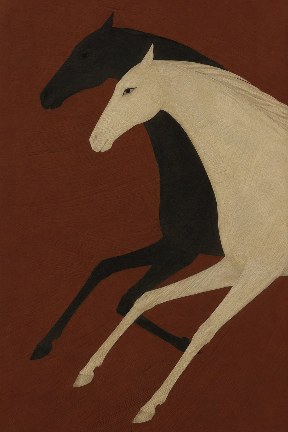 Galloping Contrast Horses