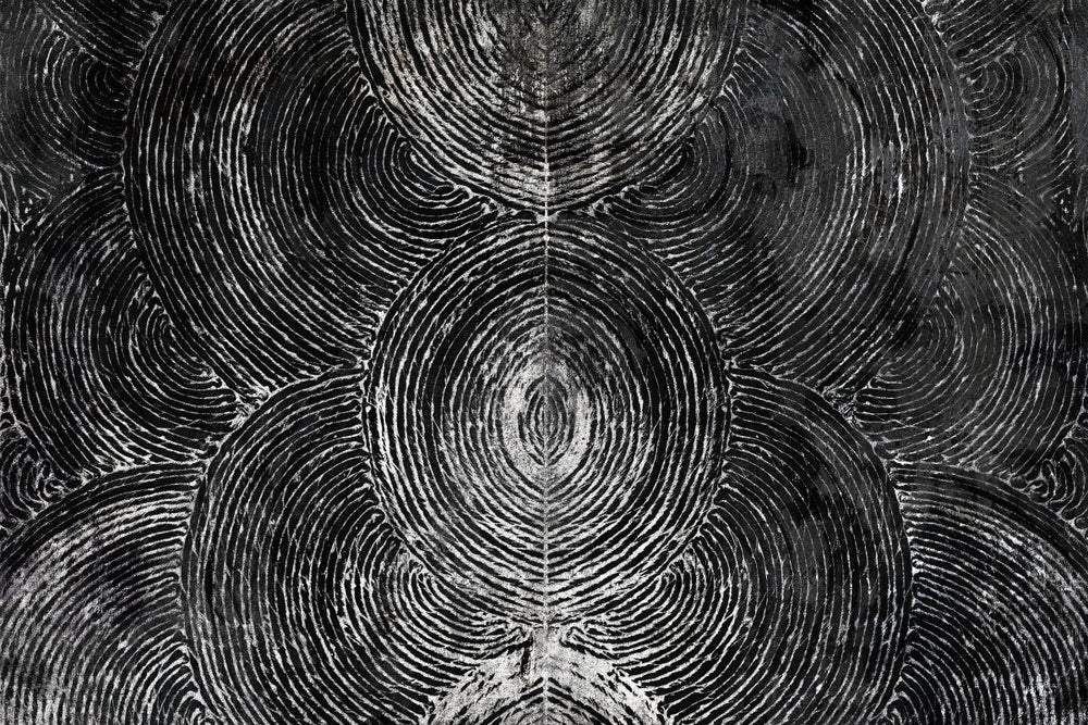 Monochrome Wicker Rounds Abstract