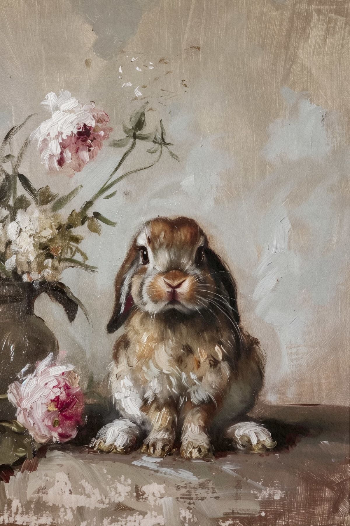 Floral Bunny Portrait