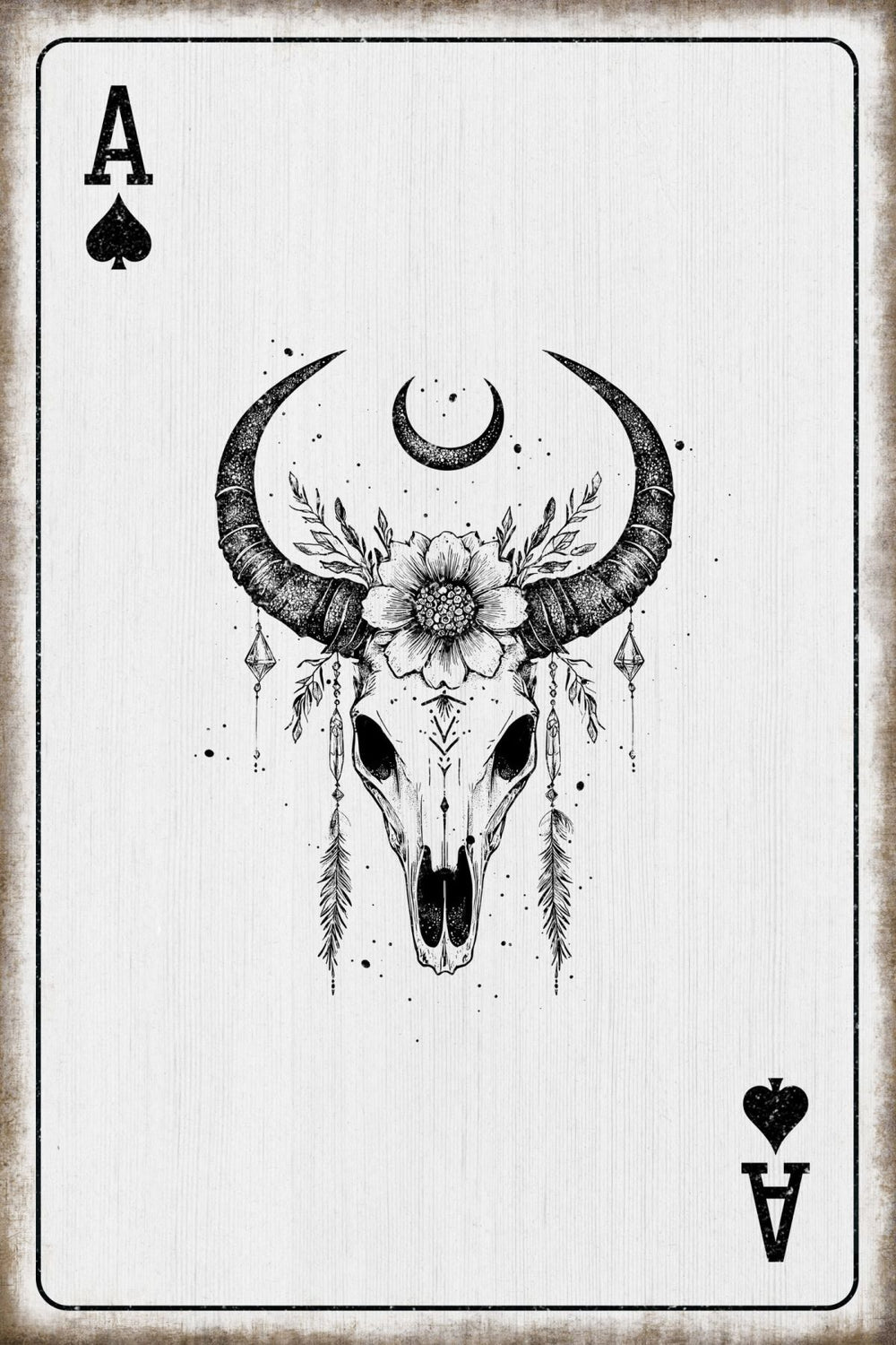 Ace Spade With Longhorn