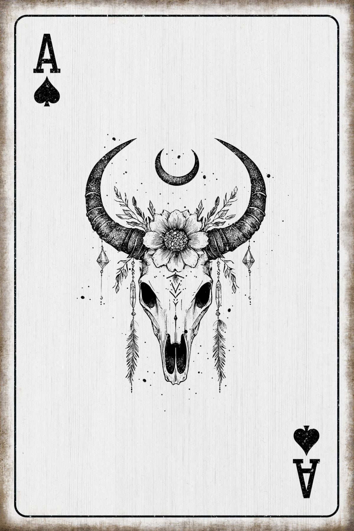 Ace Spade With Longhorn