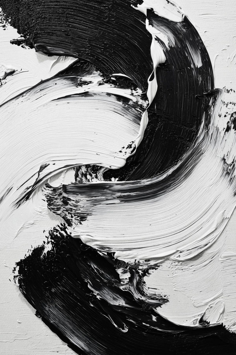 Flowing Yin Yang Abstract Brushwork