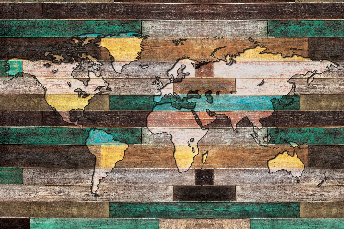 Parquet World Map – Pineapple Licensing