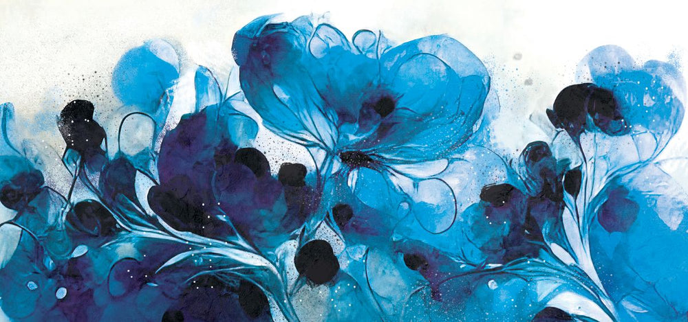 Abstract Blue Flowers