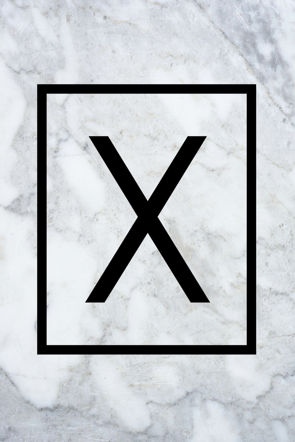 Marble Letter X