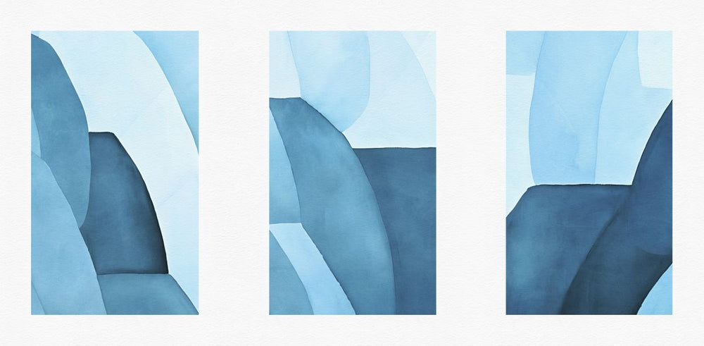 Blue Terrain Triptych