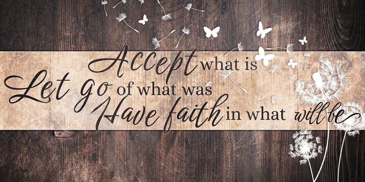 Accept Let Go Have Faith Drifting Dandelion