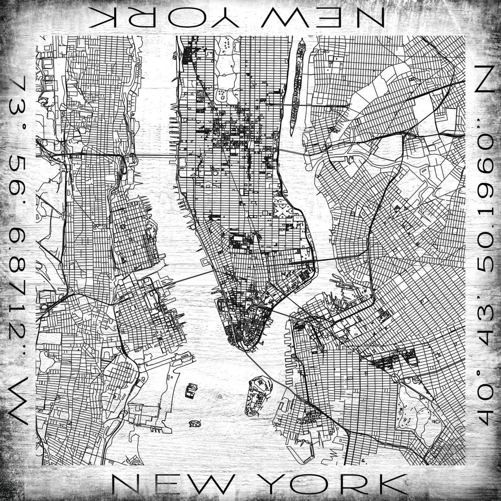 City Map Of NY Grunge