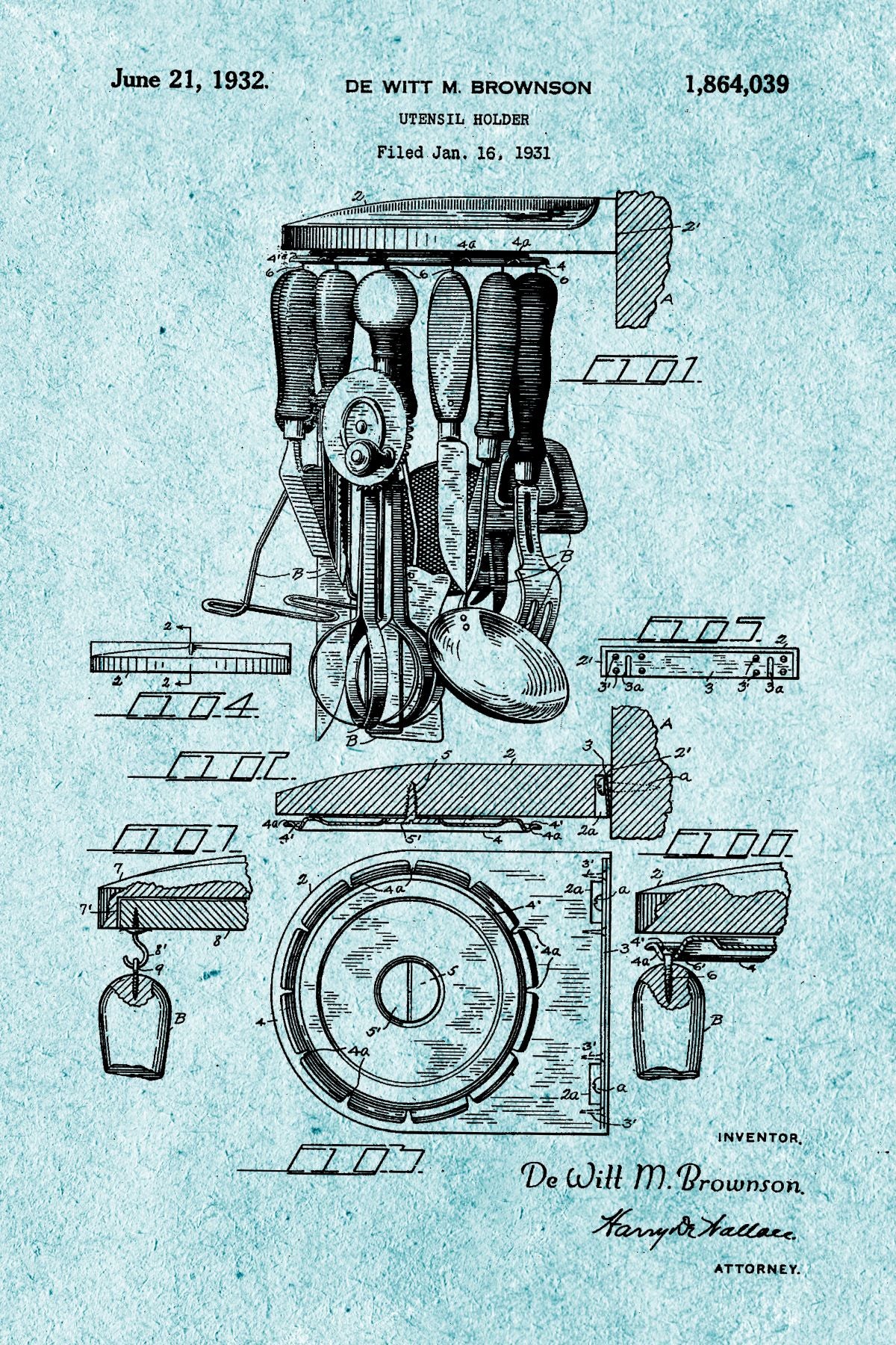 Utensil Holder Patent