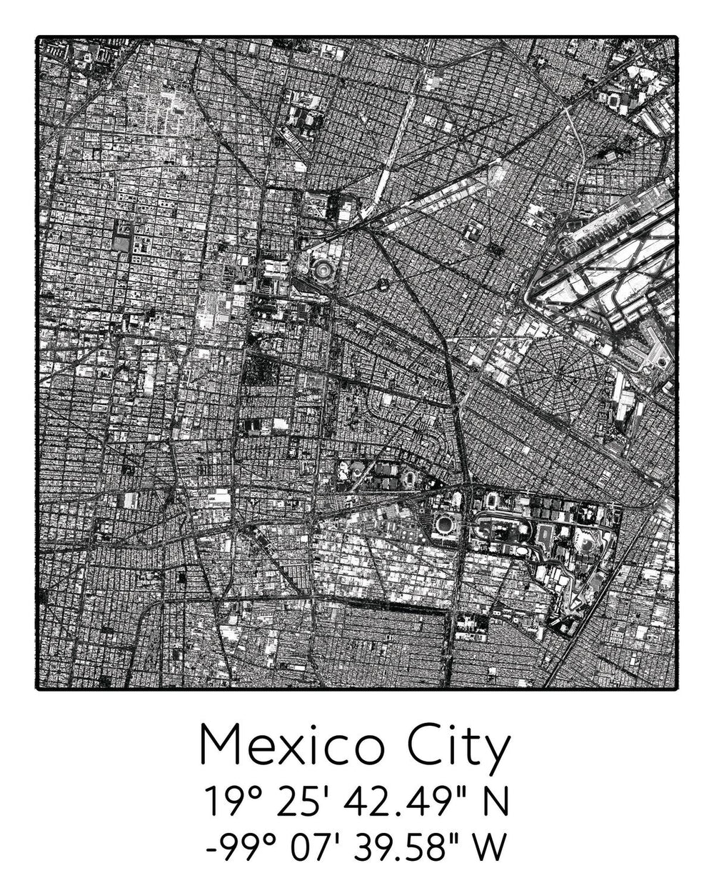 Mexico USA City Map