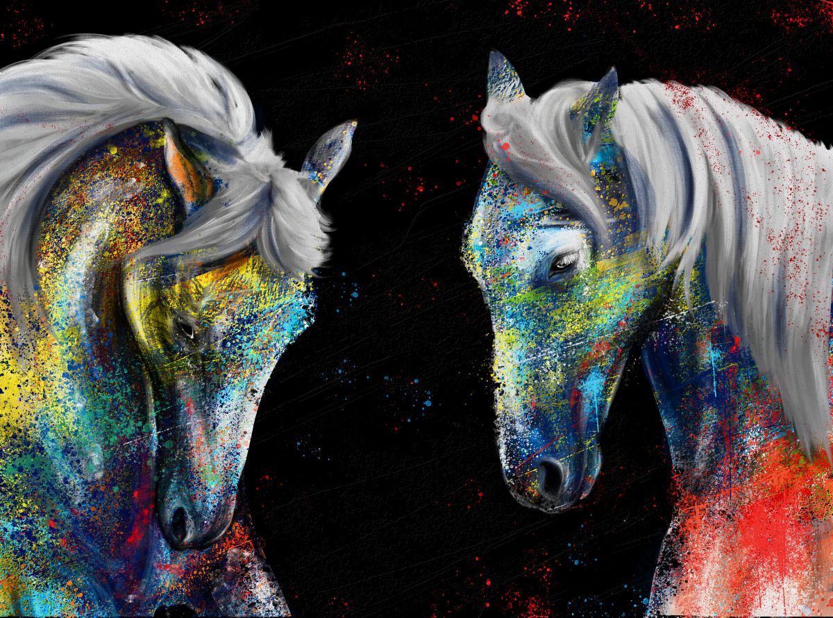 Pair Of Cosmic Horses