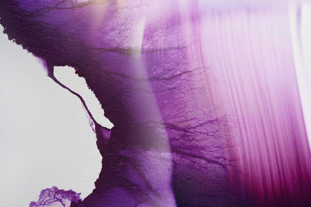 Deep Purple Ink Flow Abstract