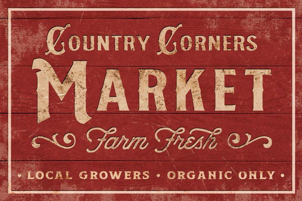 Country Corners Market Sign