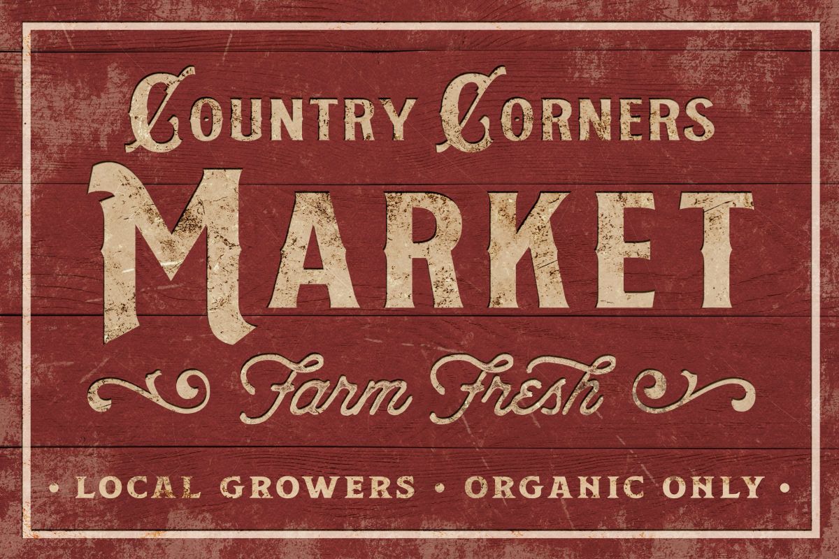 Country Corners Market Sign