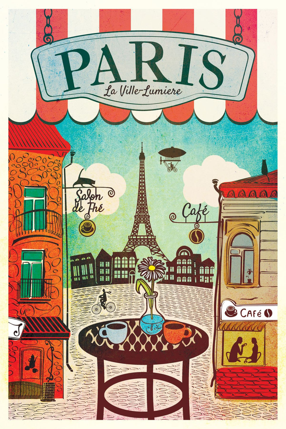 Paris Tourism Vintage Poster