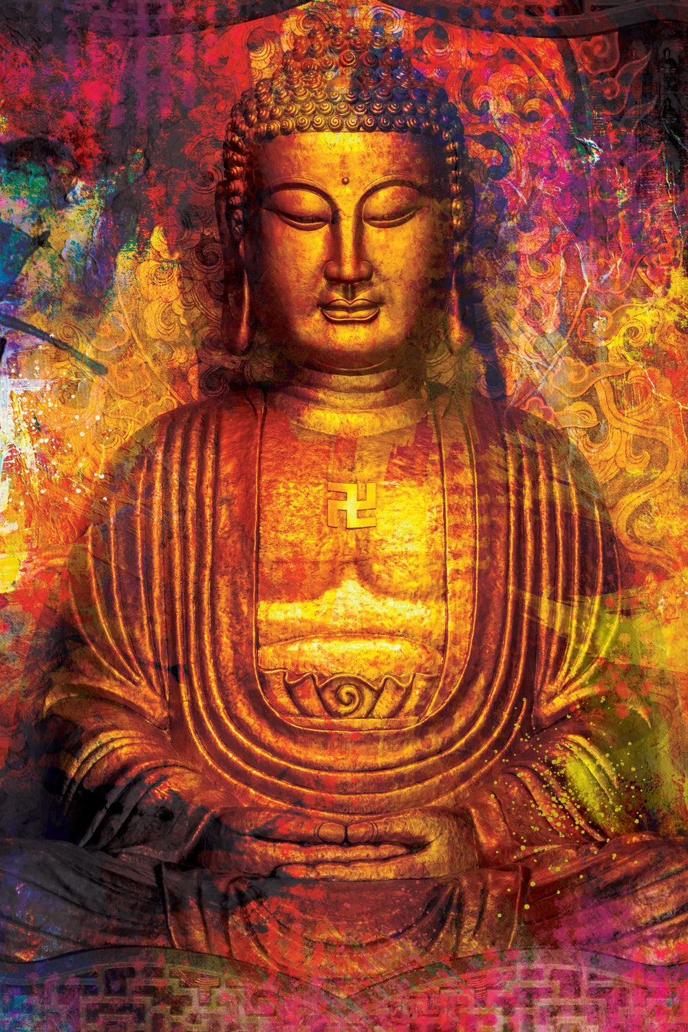 Colorful Golden Buddha