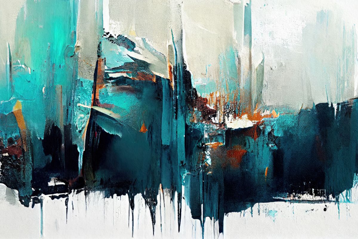 Abstract Turquoise Splash