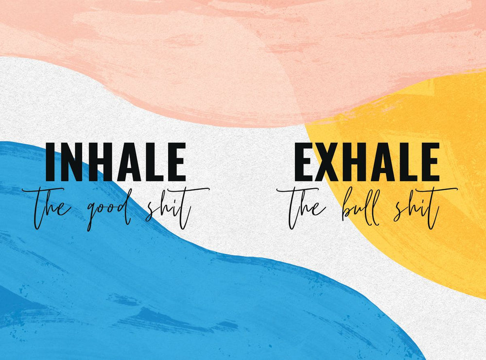 Inhale Exhale Shit Humor Typography