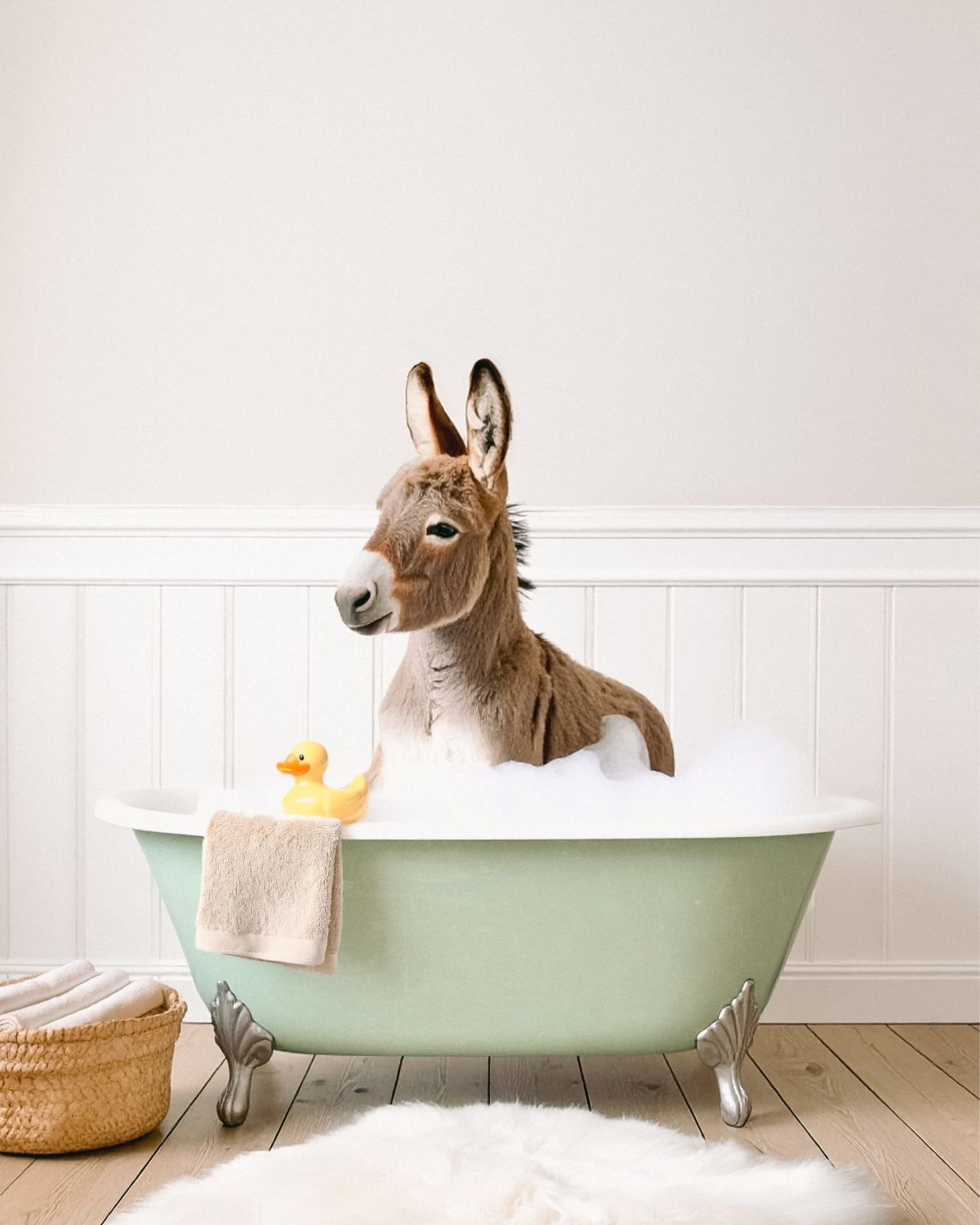 Bathing Donkey
