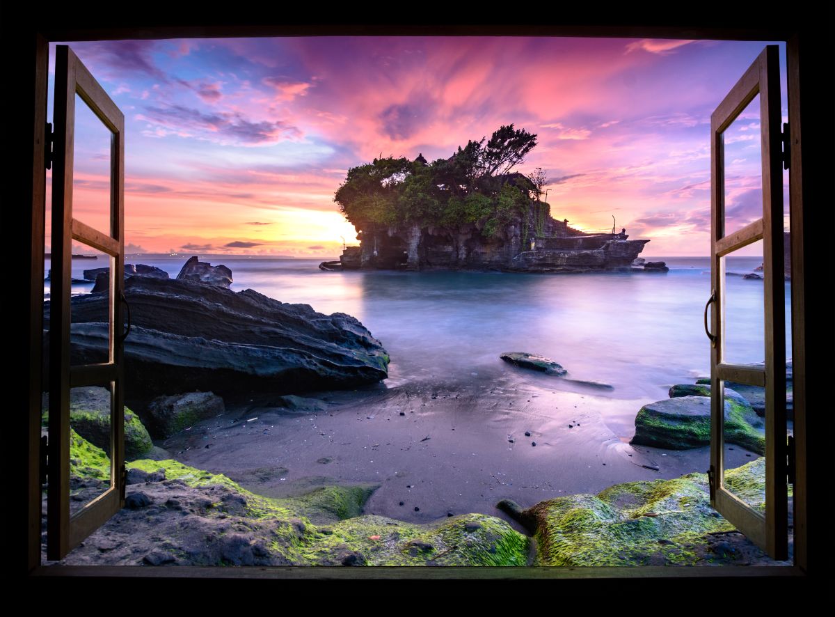 Window To Tanah Lot Beach