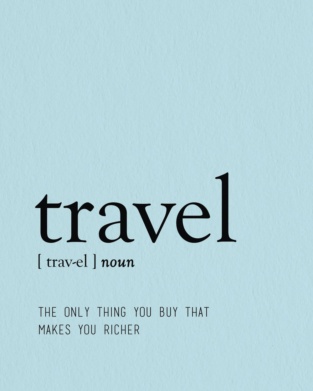 Travel Definition Typography