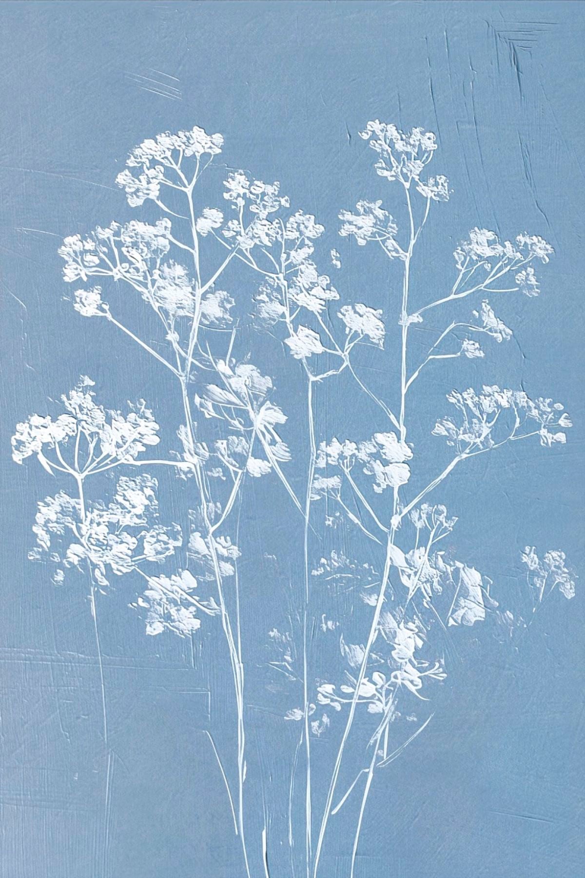 Wildflowers On Soft Blue