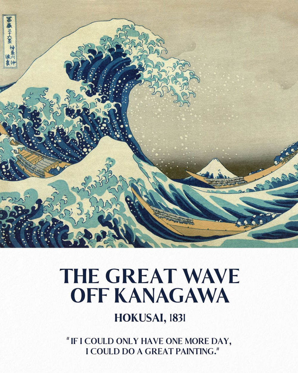 Great Wave Hokusai Exhibition Poster