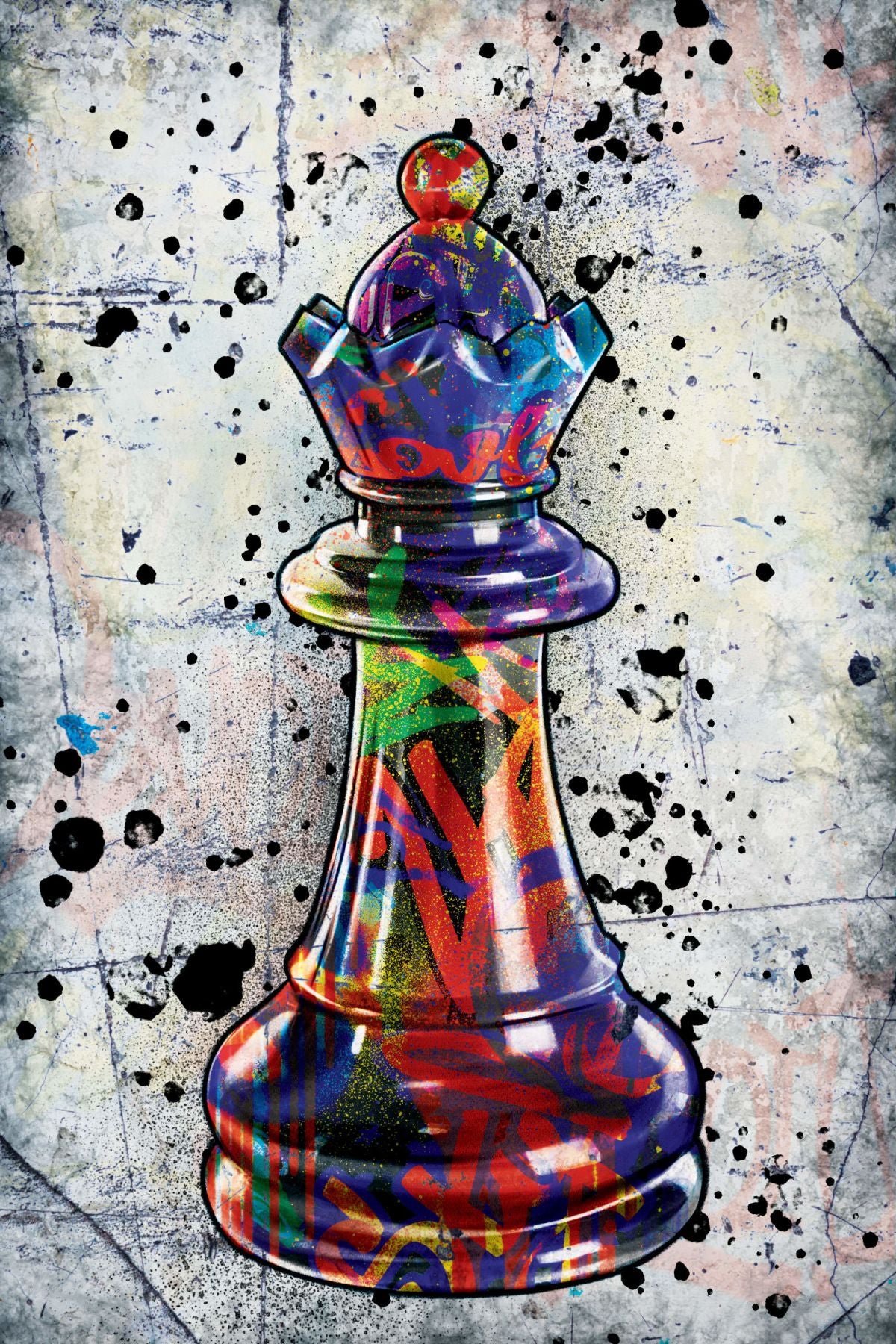 Bishop Chess Piece Graffiti