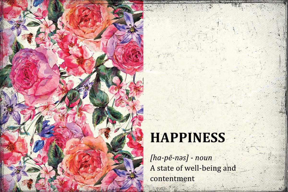 Definition Of Happiness Typography