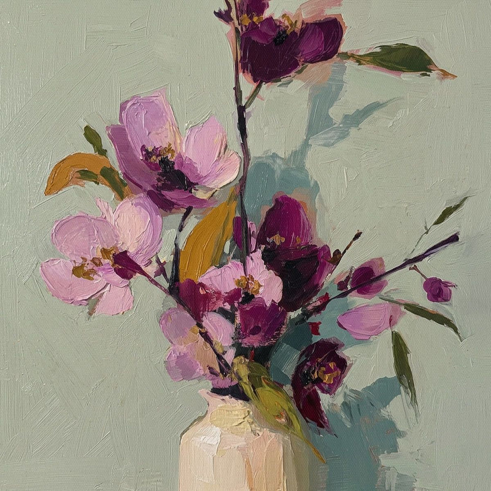 Cherry Blossom Bouquet in White Vase