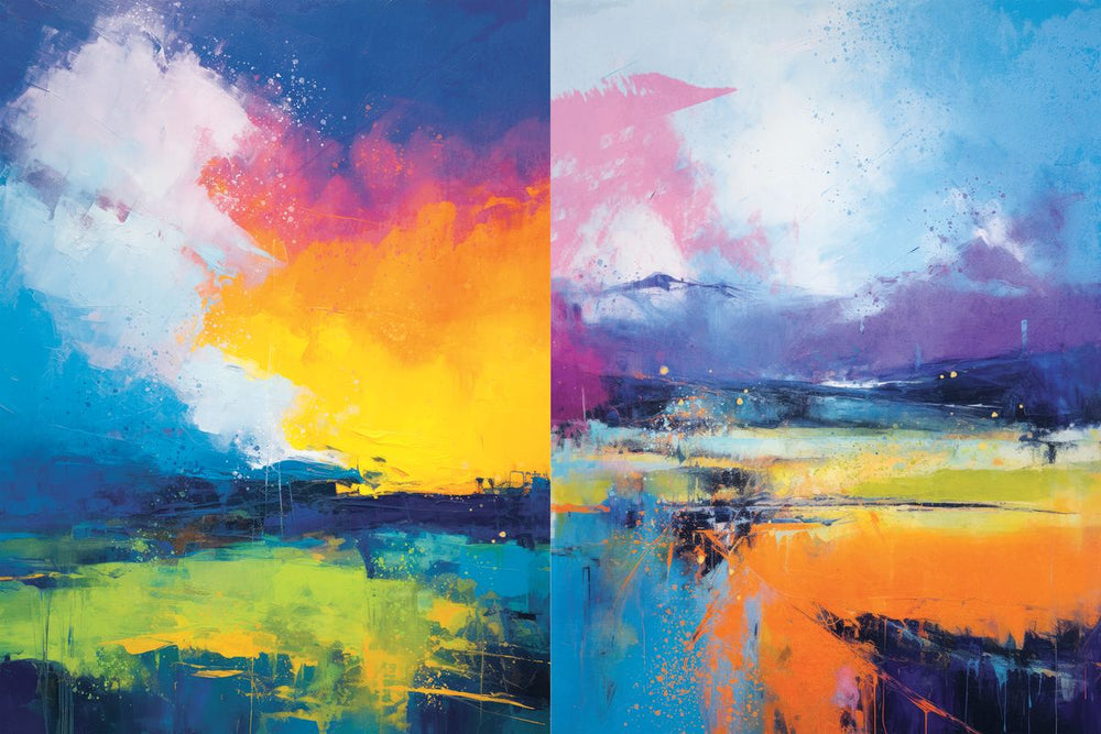 Vibrant Valley Diptych