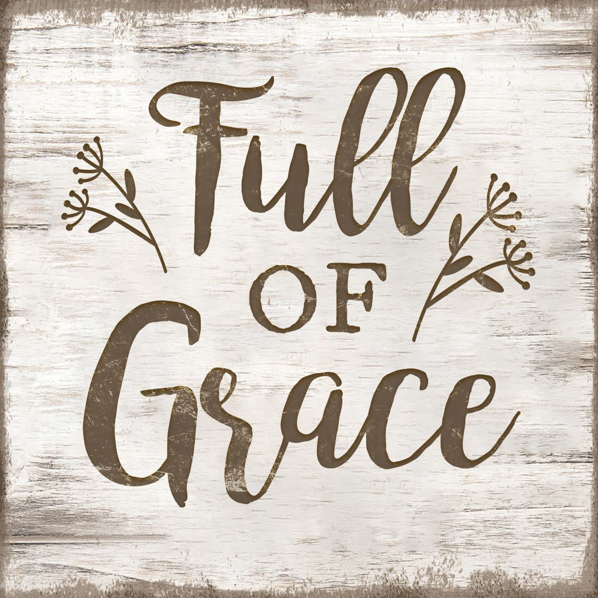 Full Of Grace White Wood Style