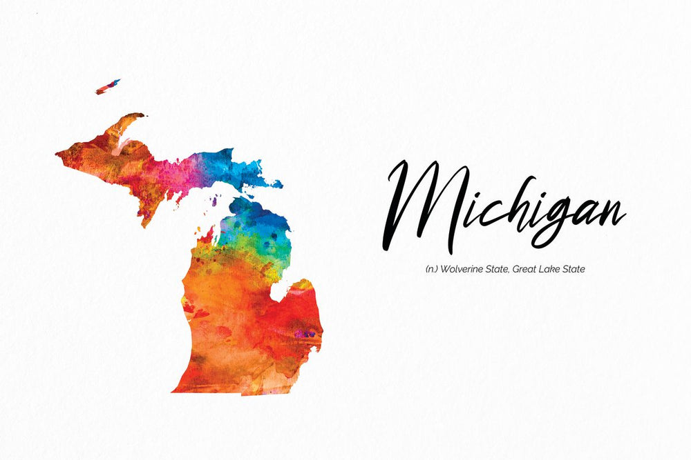 Great Lake State Michigan Map